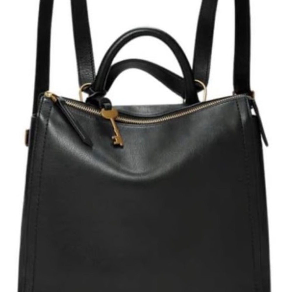 Fossil women’s Parker Leather Convertible Backpack Purse